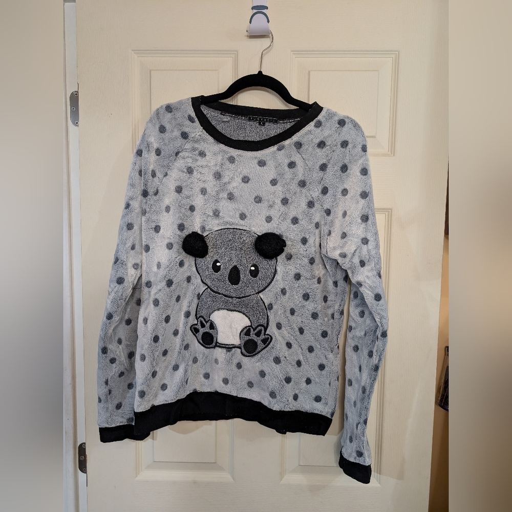Gray Polka Dot Koala Pyjama Set (P01)